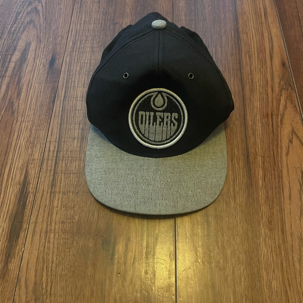 Black and Gray 100% Cotton Oilers Cap